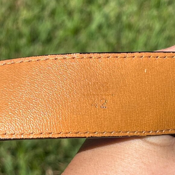 a.testoni Black Snake Leather Belt Size 42 / US 34" - Picture 6 of 9